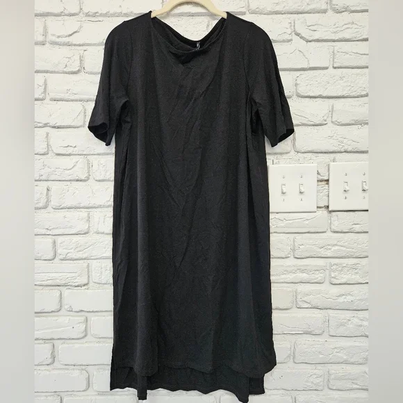 Eileen Fisher Dresses | Eileen Fisher Nwt Ballet Neck Dress Black Petite Medium | Color: Black | Size: Mp | Lorichatman's Closet
